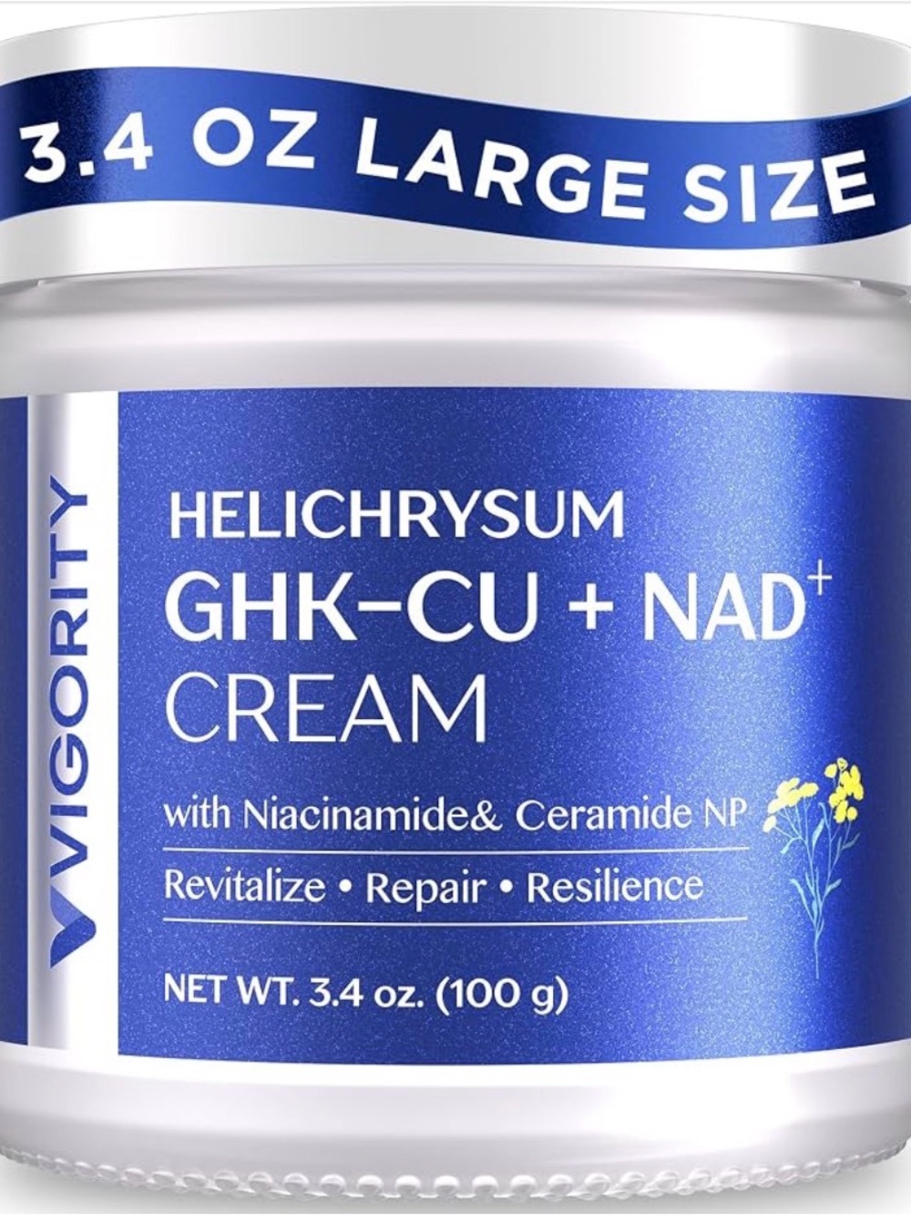 Helichrysum GHK-Cu + NAD+ Cream — Blue